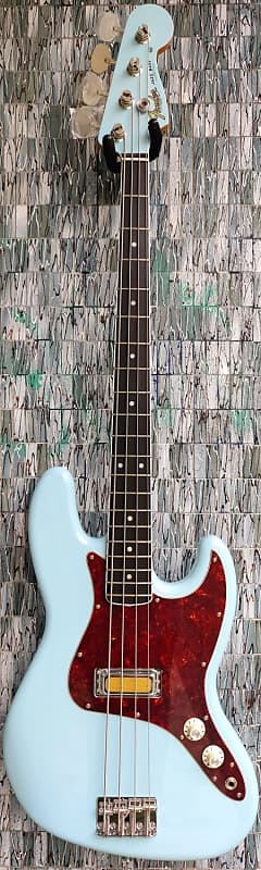Fender Gold Foil Jazz Bass, Ebony Fingerboard, Sonic Blue image 1