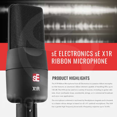 sE Electronics sE X1R Ribbon Microphone with Xpix Mic Stand & Accessory Bundle image 7