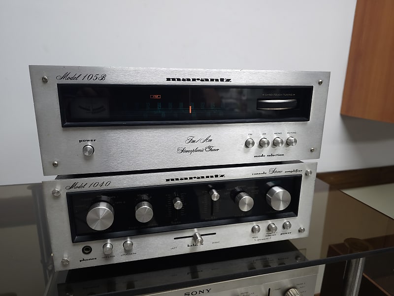 Marantz 1040 Amplifier Recapped Operational with and Tuner Model 105B.  			
