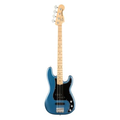 Fender American Performer Precision Bass, Maple Fingerboard, Satin Lake Placid Blue image 1