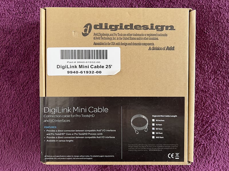 Avid DigiLink Mini Cable 25' 2010s BRAND NEW SEALED! image 1