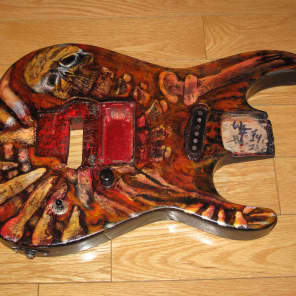 Made in Japan ESP M-ii 1993 Loaded Body - Custom George Lynch Skull & Bones Paint Job image 2
