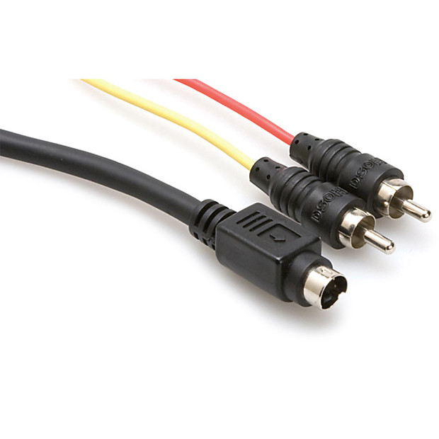 Hosa VSA-356 S-Video to Dual RCA Male Video Cable - 6' image 1