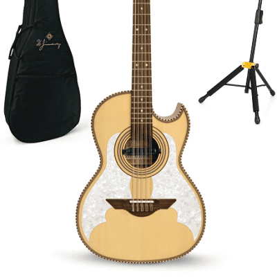 H Jimenez LBQ3E El Murcielago Acoustic/Electric Solid Spruce Top Bajo Quinto w/Pickup +Bag & Stand for sale