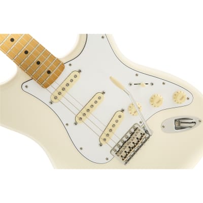 Fender Jimi Hendrix Stratocaster Guitar, Maple Fretboard, Olympic White image 4