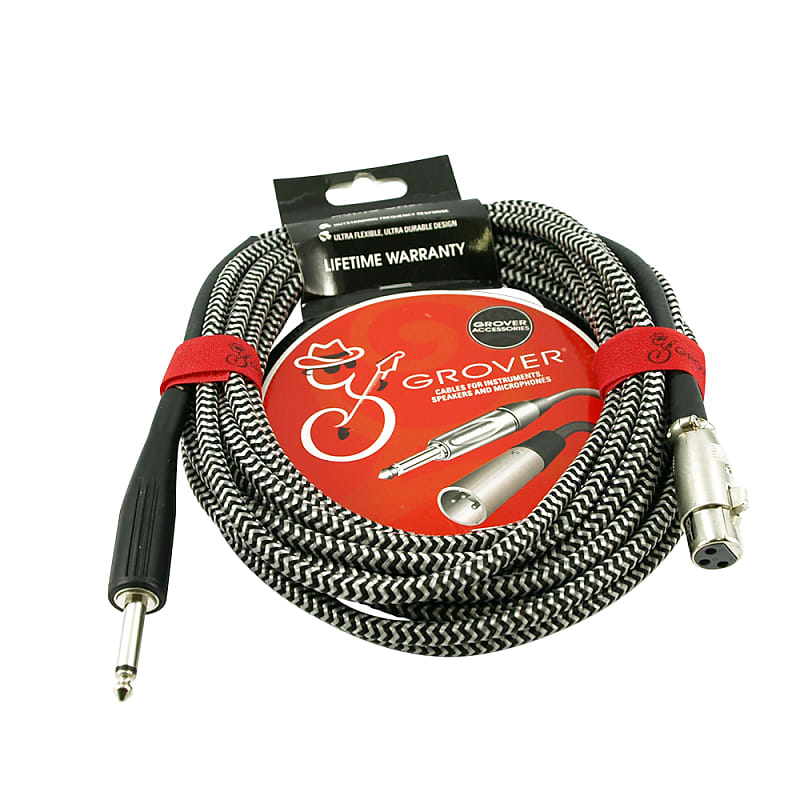 Grover Microphone Cable XLR Female to 1/4 Inch Male image 1