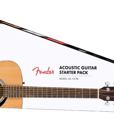 Fender FA-115 Dreadnought Acoustic Guitar Pack - Natural-Natural image 1