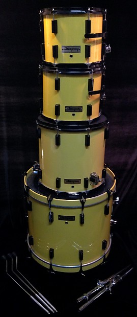 Stingray 4 Piece Shell Kit Yellow with Black Hardware | Reverb