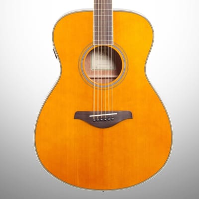 Yamaha FS-TA Concert Transacoustic Acoustic-Electric Guitar, Vintage Tint image 1
