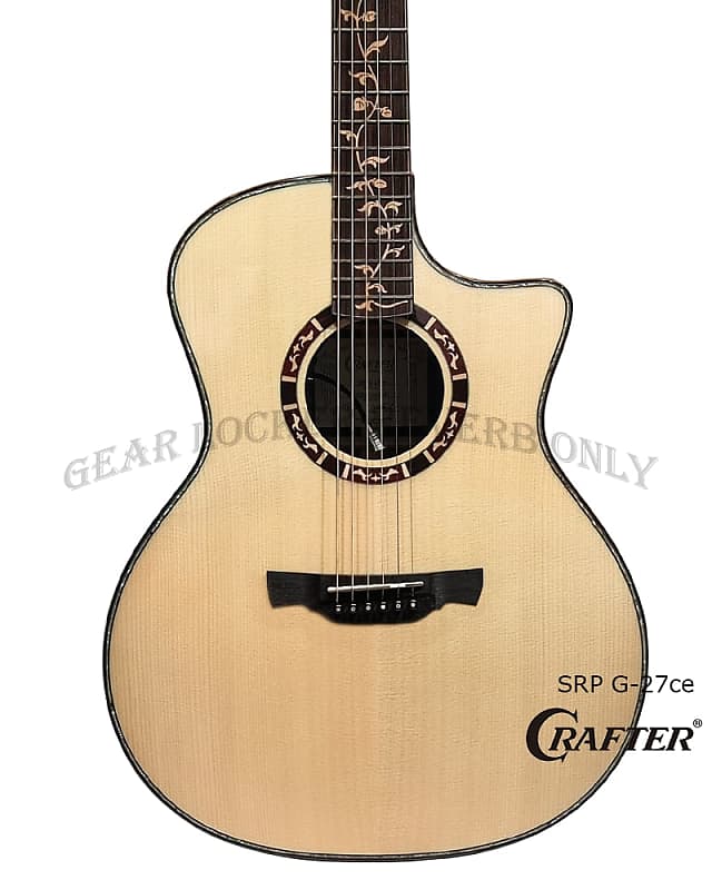 Crafter (Korea made) SRP G-27ce Solid Engelmann Spruce & Rosewood electronics acoustic guitar image 1