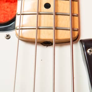 1975 LEFTY Fender Precision Bass  Black with White Pickguard image 7