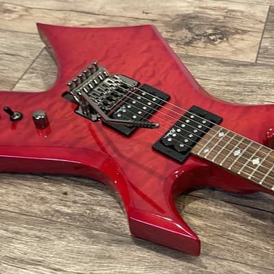 B.C. Rich Warlock Guitar Red NJ Series MIK Korea + Gig Bag image 5