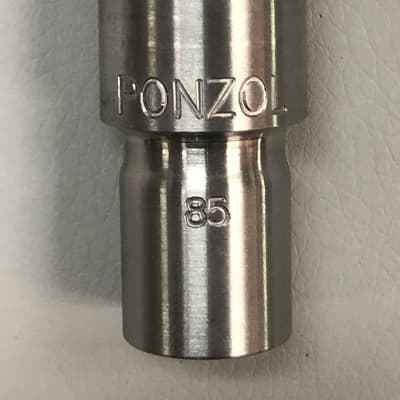 Ponzol Stainless Steel Metal '85' Alto Saxophone Mouthpiece w/ Cap & Ligature image 2