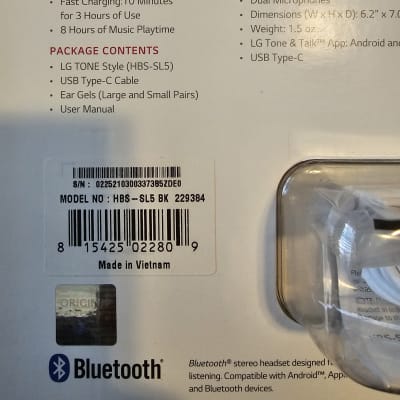 LG HBS-SL5  Bluetooth Wireless Headphones image 4