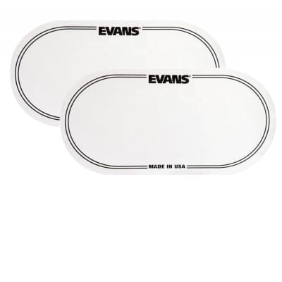 Evans EQPC2 EQ Double Pedal Patch 2 Pack- Clear Plastic image 1