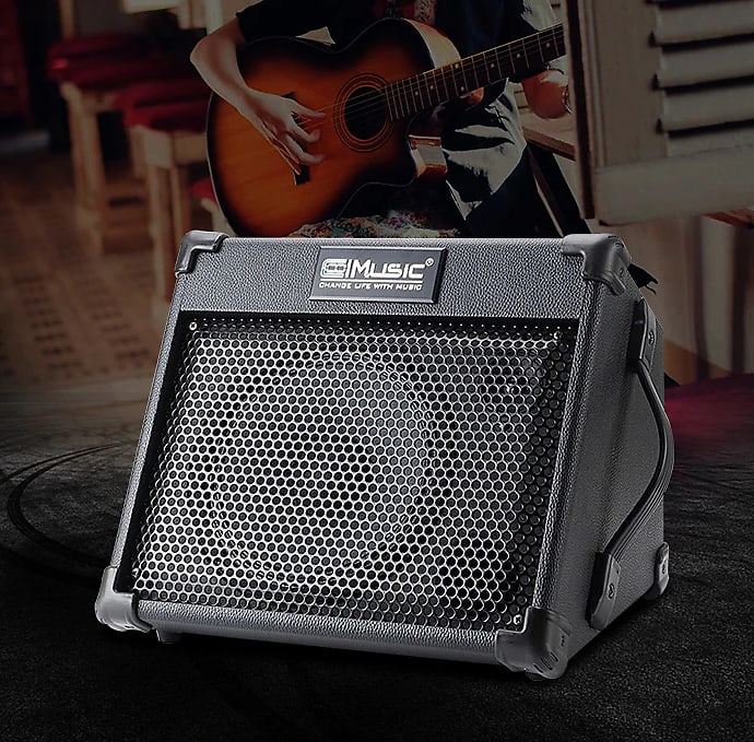 Coolmusic BP-40 Black Electric Acoustic Guitar Amplifier Speaker Bass Combo  Portable New 2022