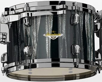 Tama MAT0806BN-BCS Starclassic Maple Lacquer Rack Tom 8" x 6" Black Clouds & Silver Linings/Black Nickel HW image 1