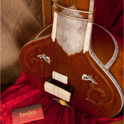 Banjira SSRS-N-1 Standard Single Toomba Sitar Natural w/Gig Bag, Strings,Mizrab&Tutorial-Blemished* image 3