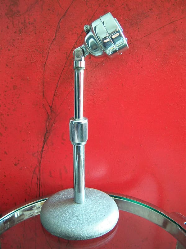 Vintage RARE 1950's American D6T dynamic microphone w Atlas DS-7 stand DISPLAY image 1