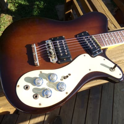 Mosrite Stereo 350,  ca. 1973, dark brown sunburst, excellent condition, appears all original image 6