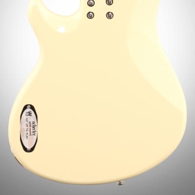 Schecter CV5 Bass Guitar, 5-String, Ivory image 6
