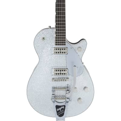 Gretsch G6129T Players Edition Jet FT Bigsby Electric Guitar Silver Sparkle for sale