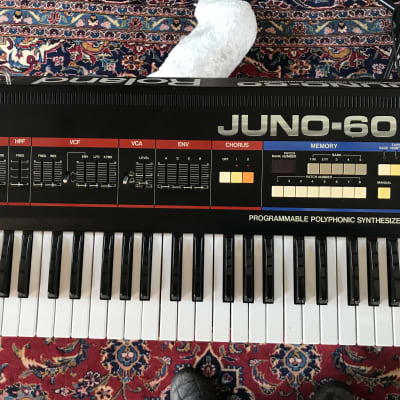 Roland Juno-60 61-Key Polyphonic Synthesizer 1982 - 1984 - Black