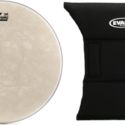 Evans Calftone Bass Drumhead - 20 inch  Bundle with Evans EQ Pad Bass Drum Muffler image 1