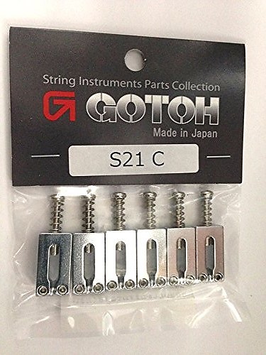 【海外 正規品】 10.5mm Set Saddle Steel S21C Gotoh width Reverb | Chrome ギター