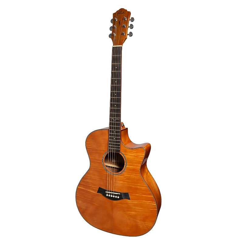 Ranch Flame Maple Top Acoustic Small-Body Cutaway Guitar (Natural Gloss) image 1