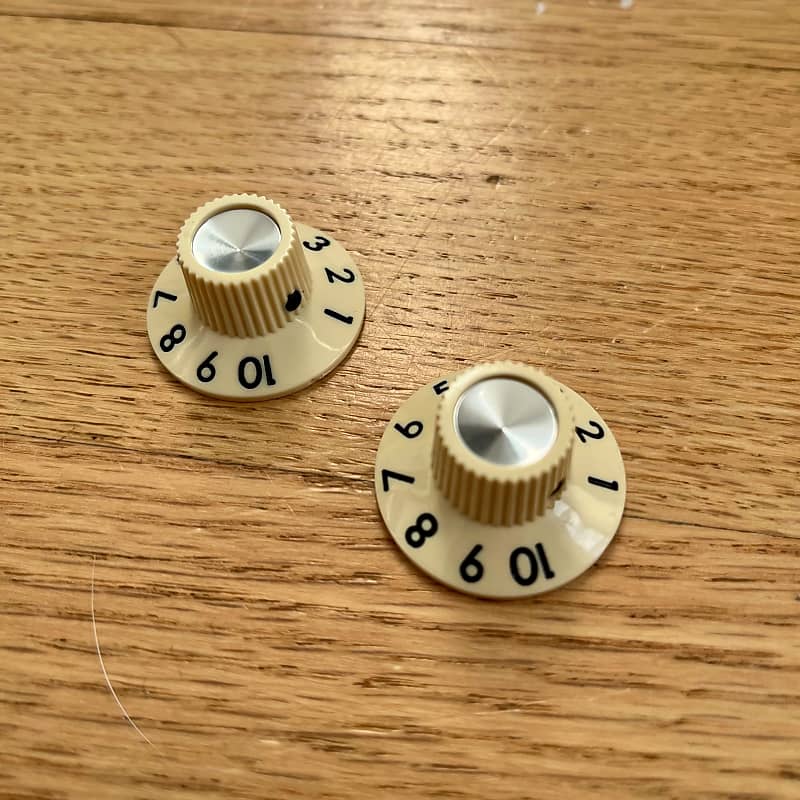 Fender witch hat style Jazzmaster Knobs Vintage White Reverb