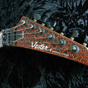 VESTER II MANIAC SERIES Circa 1991 Archtop Red Crackle Finish Body Neck Guitar Kramer Style image 12