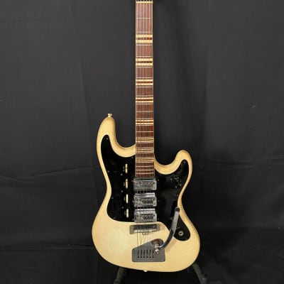 1963 Hofner Galaxy 175 White and Black Vynil image 2