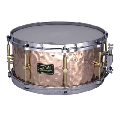 Canopus 'The Bronze' Hammered Snare Drum 14x6.5 w/Die Cast Hoops image 1
