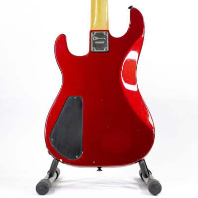 1987 Charvel Model 2B Electric Bass Guitar Ferarri Red w/ P/J Pickups, Active Electronics, Gigbag image 11