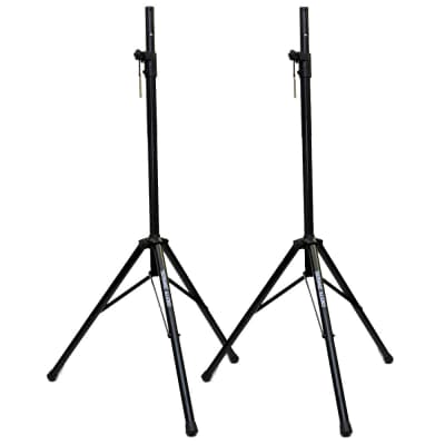 Pair of Premium 12" PA/DJ Speaker Cabinets with two Tripod Speaker Stands image 7