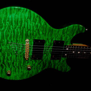Spalding Guitar Technology Custom 2001 Green Flame.  Hand Built.  One Off. Orphaned. Rare. image 3