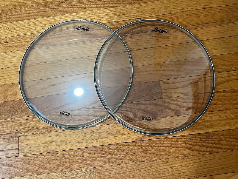 Ludwig / Remo 14" Clear Batter & Resonant 14" Drum Heads 2023 Reverb