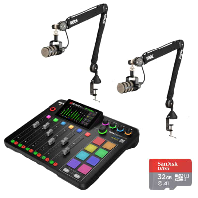 Rode RodeCaster Pro II Production Studio Console w/ Mic, Arm, Headphone  RCPII RDK3