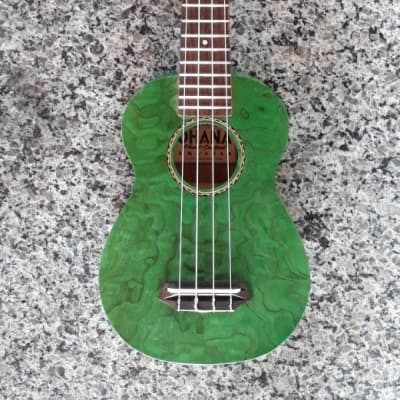 Ohana Model SK-15W GN Green Soprano Size All Willow Wood Ukulele