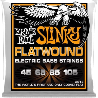 Ernie Ball Hybrid Slinky Flatwound Bass Guitar Strings, 45-105 Gauge (P02813) image 5