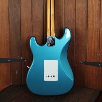 SX Vintage Style Electric Guitar & Laney Amp Pack Lake Placid Blue VES62LPB-SPK2 image 3
