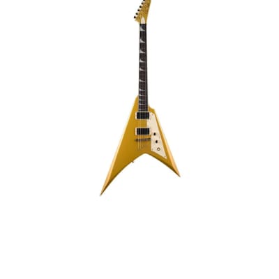 USED ESP LTD - KH-V  Kirk Hammett Signature - V Electric Guitar - Metallic Gold - w/ Hardshell Case image 2