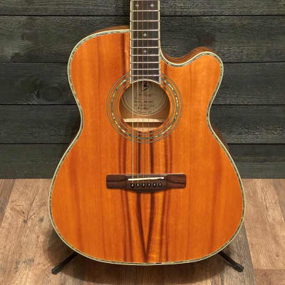 Samick OM-12CE Koa Greg Bennett Orchestra Acoustic Electric Guitar image 1