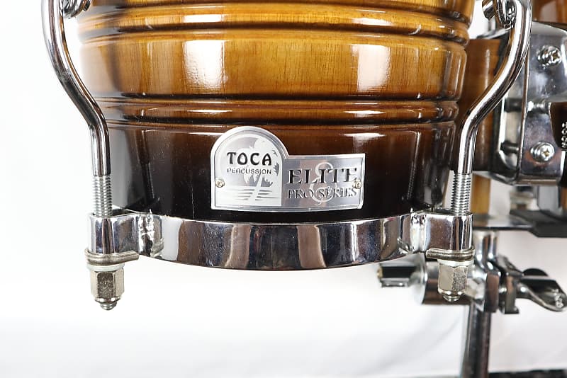 Toca Elite Pro Wood Bongos Natural Maple Fade w/ Stand