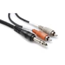 Hosa TRS-203 3-Meter TRS to Dual RCA Insert Cable