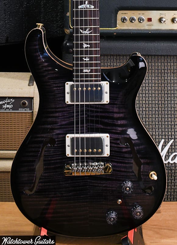Mint Paul Reed Smith PRS Hollowbody II Piezo 10 Top Purple Mist image 1