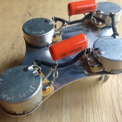 50's Gibson Les Paul Wiring Harness 500K SHORT SHAFT CTS Pots Orange Drop Cap 047 Switchcraft Toggle image 2