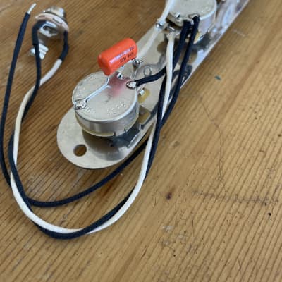 Fender Telecaster Wiring Harness Upgrade 500k CTS Pots .022 Orange Drop Cap Oak Grigsby Switch Plate/Knobs image 10