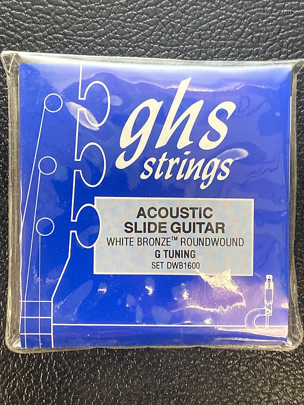 GHS Acoustic Slide Guitar White Bronze "G Tuning" DWB1600 Reverb